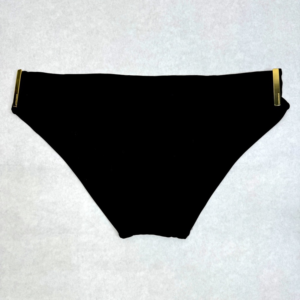 VICTORIA’S SECRET Black One-Shoulder Bikini Set with Gold Hardware - Sz M - Picture 7 of 10